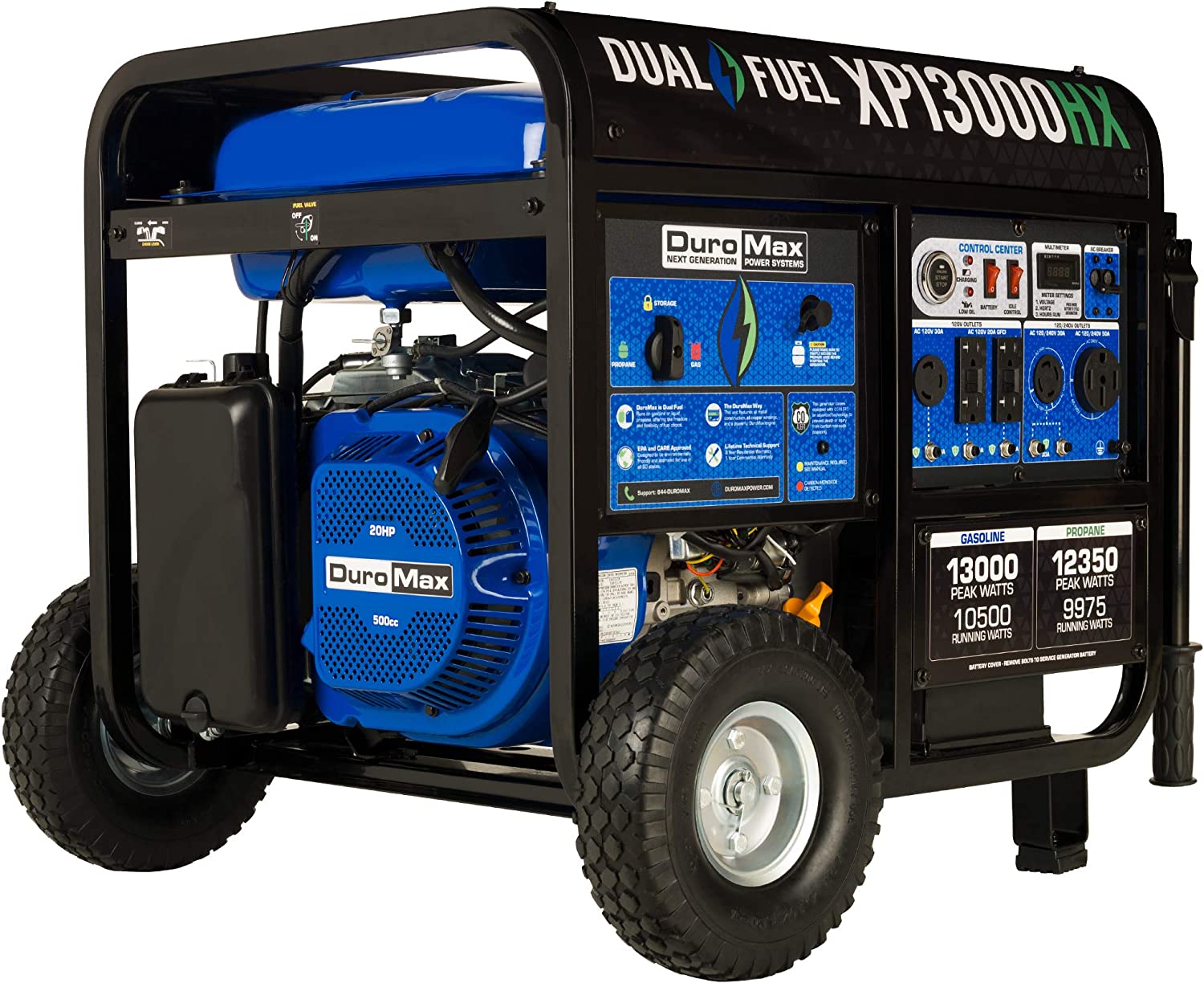 Dual Fuel Portable Generator Gas or Propane