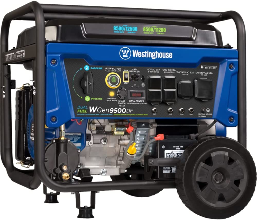Westinghouse 12500 Watt Dual Fuel Home Backup Portable Generator