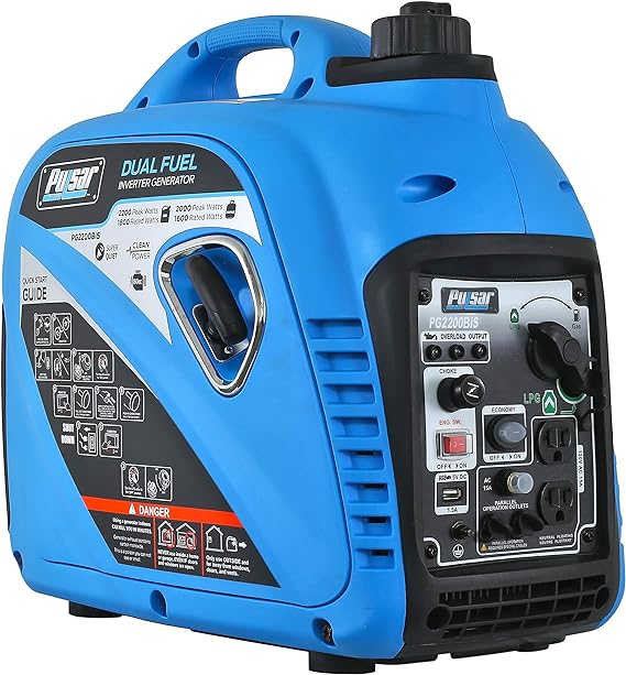 Pulsar PG2200BiS 2,200 Watt – Dual Fuel Quiet Inverter Generator