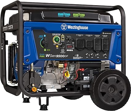 Westinghouse Outdoor Power Equipment 12500 Peak Watt Dual Fuel Home Backup Portable Generator